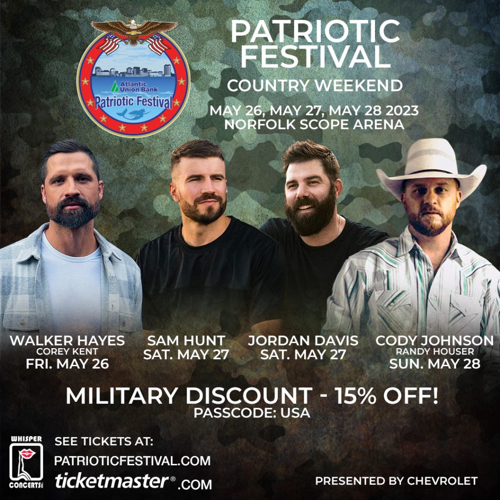 2023 Patriotic Festival Offers Military Discount to See Walker Hayes